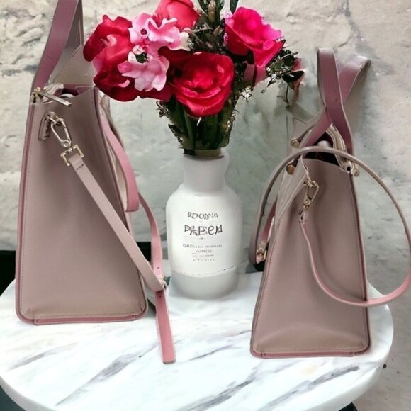 Kate Spade Arbour Hill Caley Almond & Pink Leather Handbag Tote Shoulder Bag - Picture 13 of 15